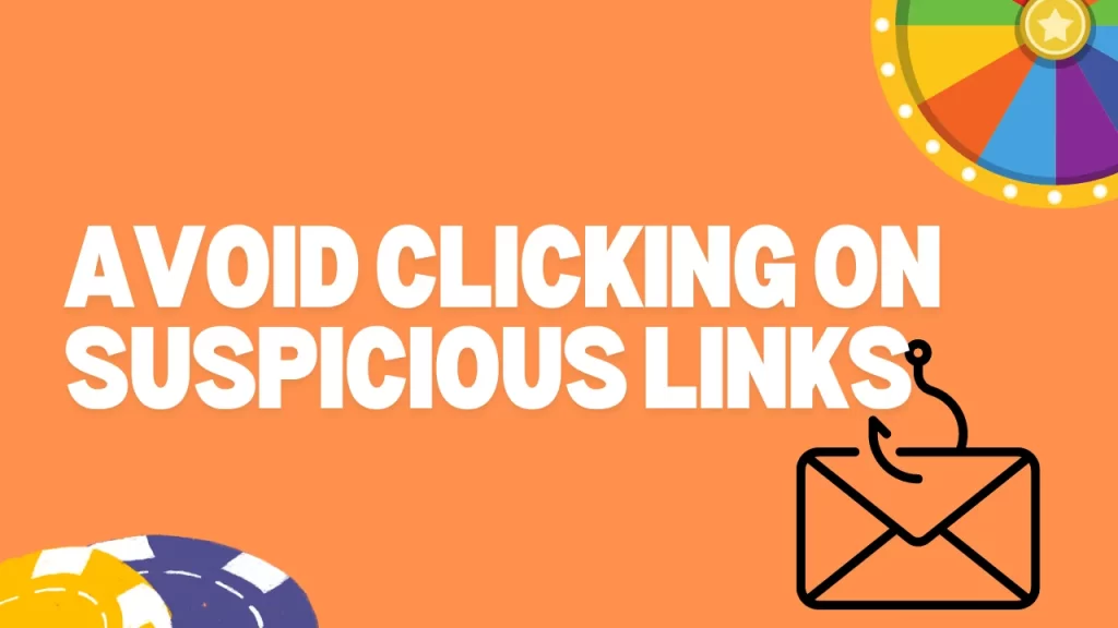 illustration text 'avoid clicking on suspicious links'