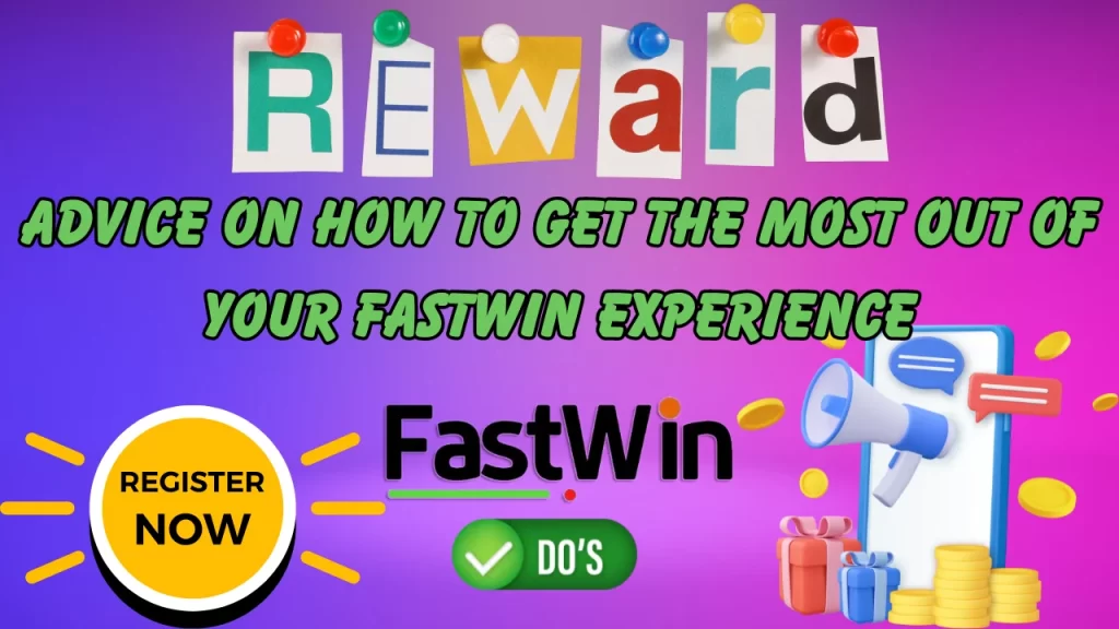 illustration text 'advice on how to get the most out of your fastwin experience'